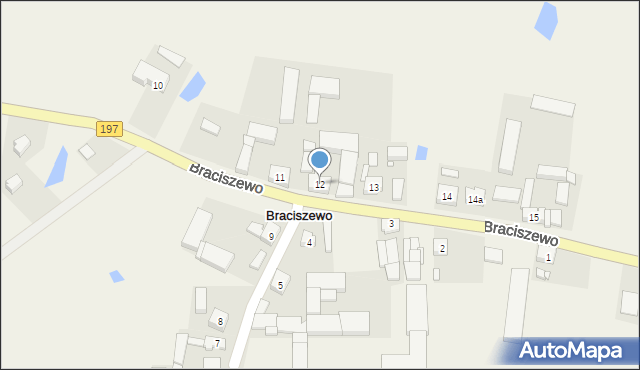 Braciszewo, Braciszewo, 12, mapa Braciszewo