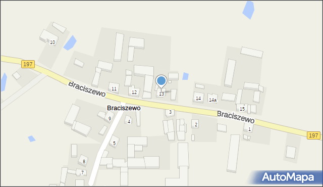 Braciszewo, Braciszewo, 13, mapa Braciszewo