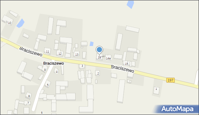 Braciszewo, Braciszewo, 14, mapa Braciszewo