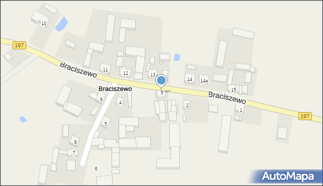 Braciszewo, Braciszewo, 3, mapa Braciszewo