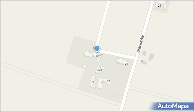 Braciszów, Braciszów, 30, mapa Braciszów