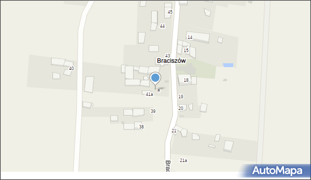 Braciszów, Braciszów, 42a, mapa Braciszów