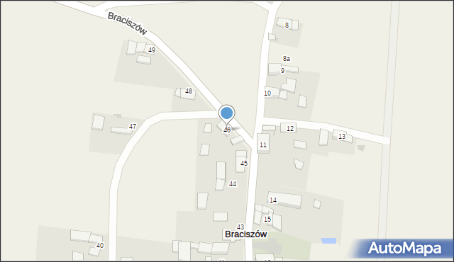 Braciszów, Braciszów, 46, mapa Braciszów