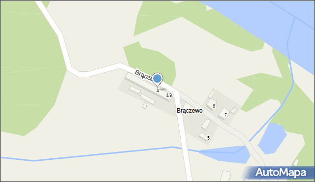 Brączewo, Brączewo, 4, mapa Brączewo