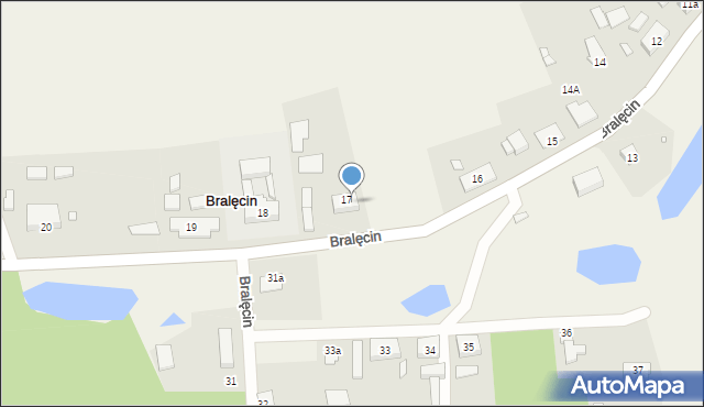 Bralęcin, Bralęcin, 17/1, mapa Bralęcin