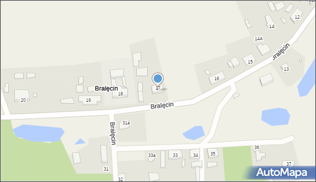 Bralęcin, Bralęcin, 17/2, mapa Bralęcin