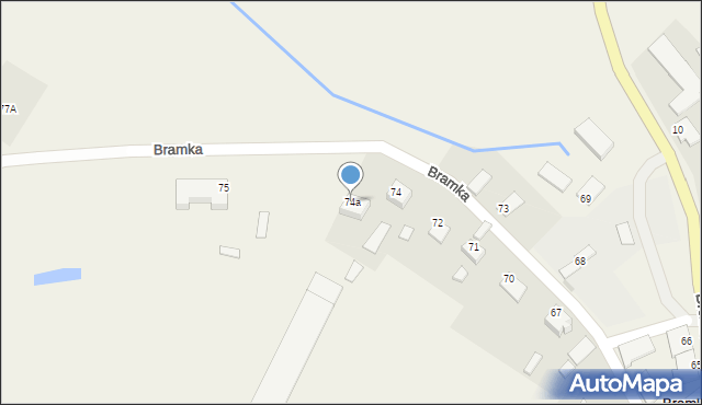 Bramka, Bramka, 74a, mapa Bramka