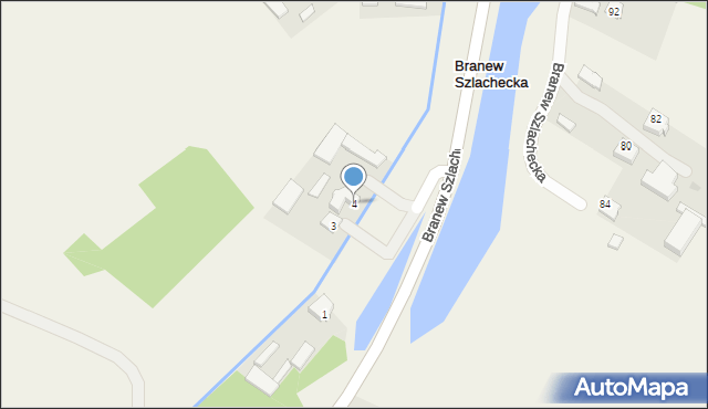 Branew Szlachecka, Branew Szlachecka, 4, mapa Branew Szlachecka