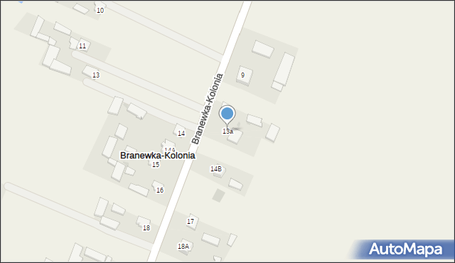 Branewka-Kolonia, Branewka-Kolonia, 13a, mapa Branewka-Kolonia