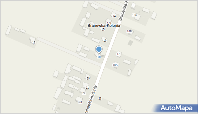 Branewka-Kolonia, Branewka-Kolonia, 18, mapa Branewka-Kolonia