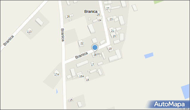 Branica, Branica, 18, mapa Branica