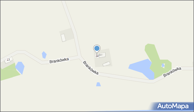 Brankówka, Brankówka, 14, mapa Brankówka