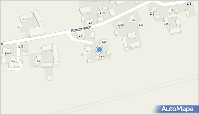 Braszowice, Braszowice, 142, mapa Braszowice