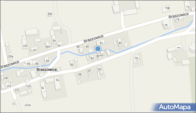 Braszowice, Braszowice, 82, mapa Braszowice