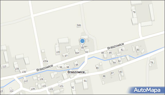 Braszowice, Braszowice, 94, mapa Braszowice