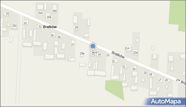 Bratków, Bratków, 25, mapa Bratków