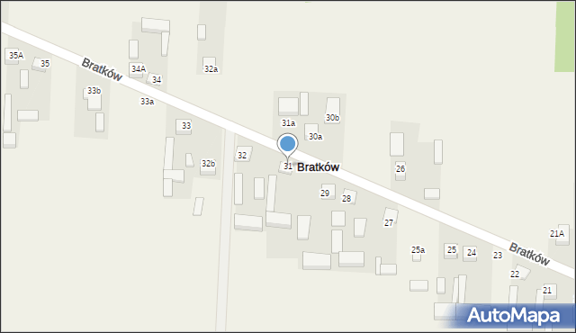 Bratków, Bratków, 31, mapa Bratków