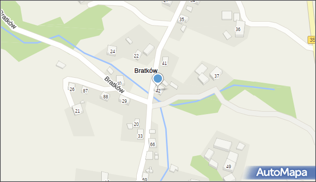 Bratków, Bratków, 42, mapa Bratków