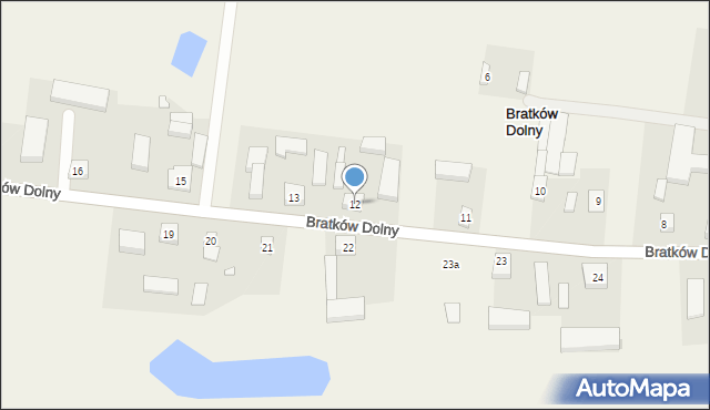 Bratków Dolny, Bratków Dolny, 12, mapa Bratków Dolny