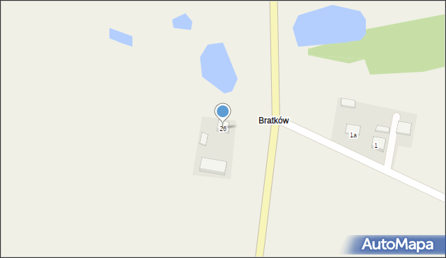 Bratków Dolny, Bratków Dolny, 26, mapa Bratków Dolny