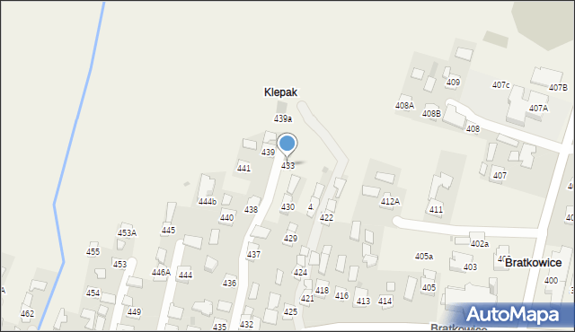 Bratkowice, Bratkowice, 433, mapa Bratkowice