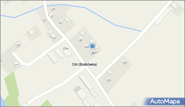 Bratkówka, Bratkówka, 156, mapa Bratkówka