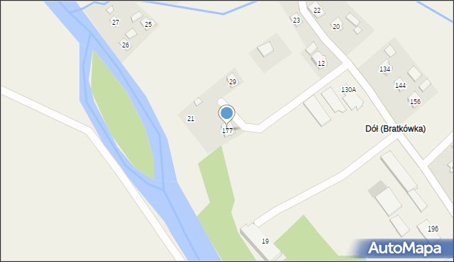 Bratkówka, Bratkówka, 177, mapa Bratkówka