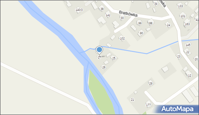 Bratkówka, Bratkówka, 27, mapa Bratkówka