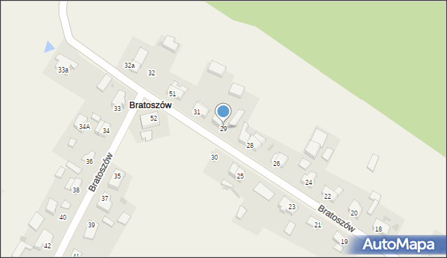 Bratoszów, Bratoszów, 29, mapa Bratoszów