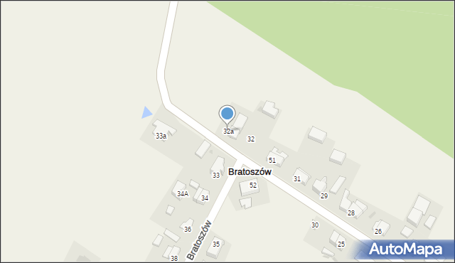 Bratoszów, Bratoszów, 32a, mapa Bratoszów