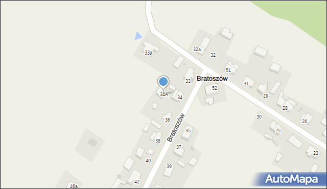 Bratoszów, Bratoszów, 34A, mapa Bratoszów