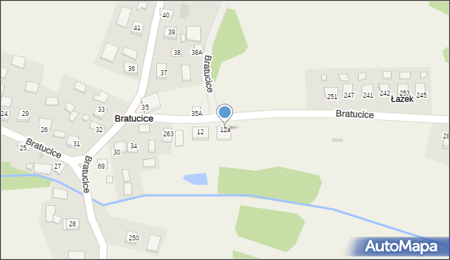 Bratucice, Bratucice, 12a, mapa Bratucice