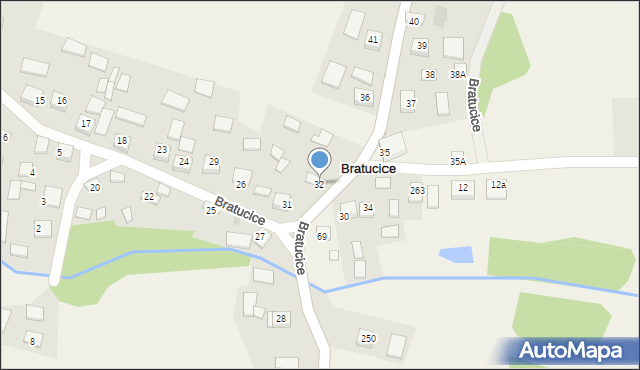 Bratucice, Bratucice, 32, mapa Bratucice