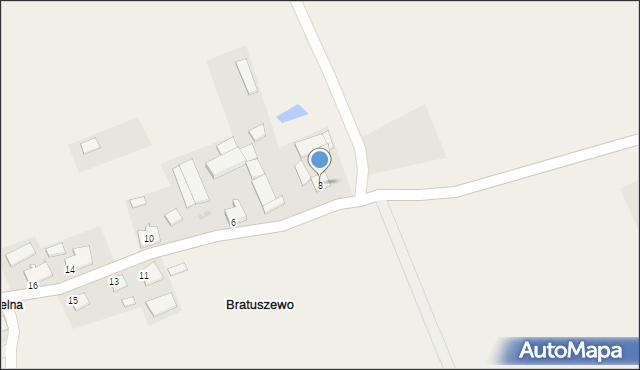 Bratuszewo, Bratuszewo, 8, mapa Bratuszewo