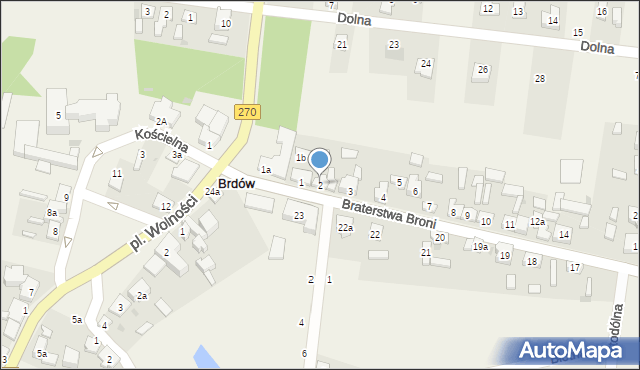 Brdów, Braterstwa Broni, 2, mapa Brdów