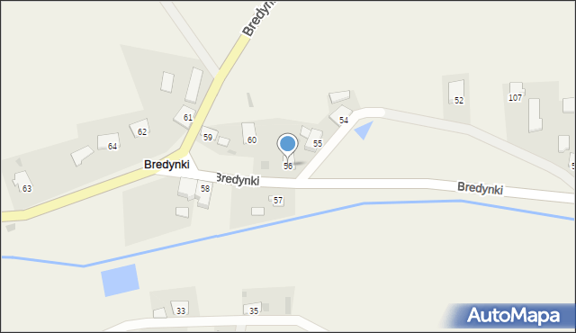 Bredynki, Bredynki, 56, mapa Bredynki