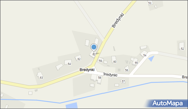 Bredynki, Bredynki, 61, mapa Bredynki