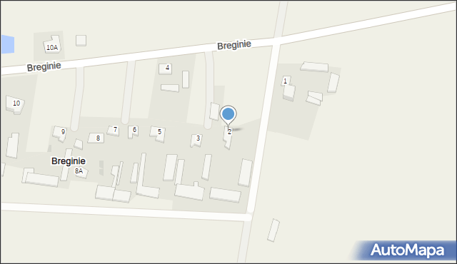 Breginie, Breginie, 2, mapa Breginie