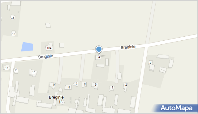Breginie, Breginie, 4, mapa Breginie