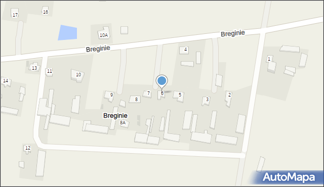 Breginie, Breginie, 6, mapa Breginie