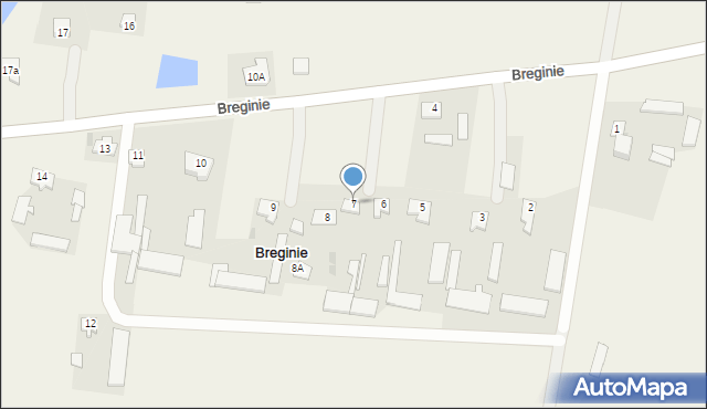 Breginie, Breginie, 7, mapa Breginie