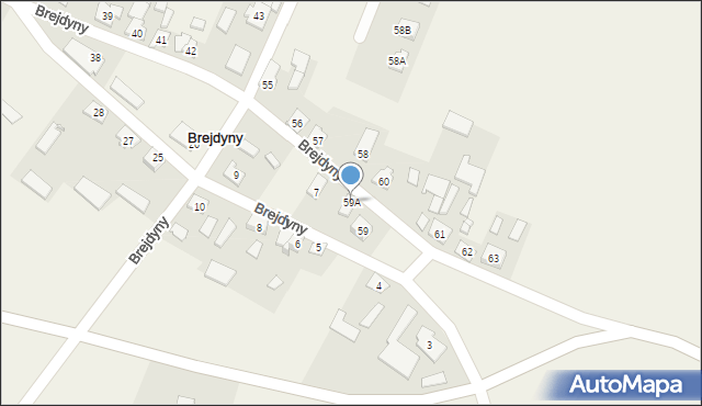 Brejdyny, Brejdyny, 59A, mapa Brejdyny