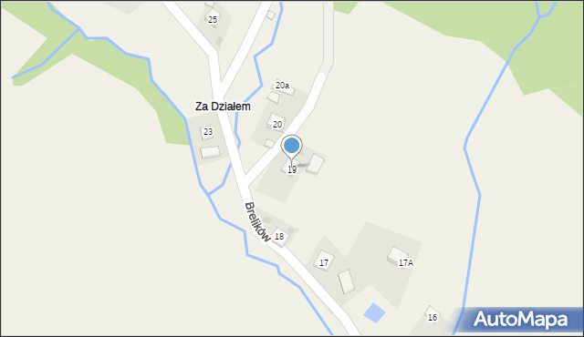 Brelików, Brelików, 19, mapa Brelików