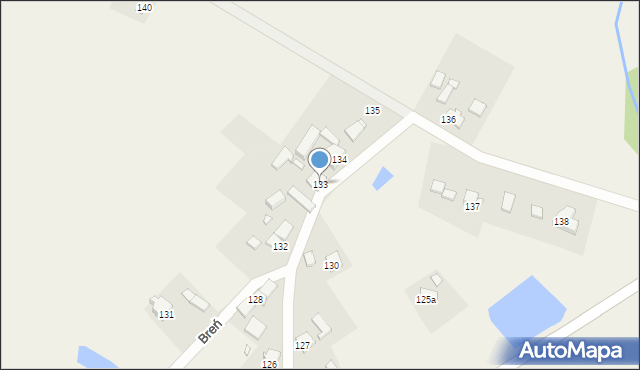 Breń, Breń, 133, mapa Breń