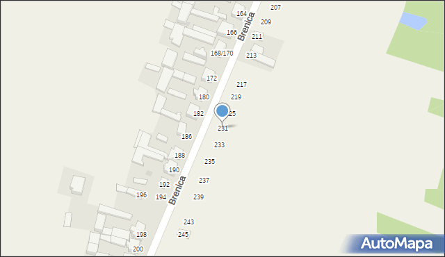 Brenica, Brenica, 231, mapa Brenica