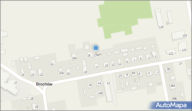 Brochów, Brochów, 17A, mapa Brochów