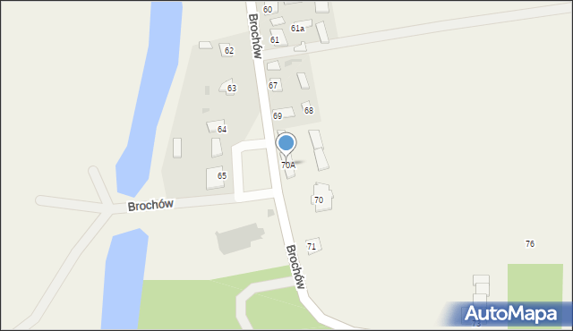 Brochów, Brochów, 70A, mapa Brochów