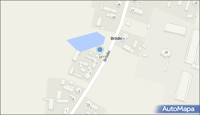 Bródki, Bródki, 1a, mapa Bródki