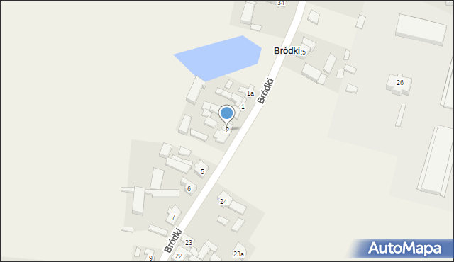 Bródki, Bródki, 2, mapa Bródki