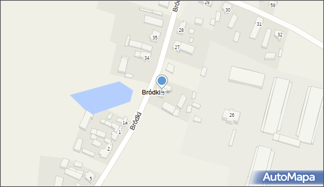 Bródki, Bródki, 25, mapa Bródki